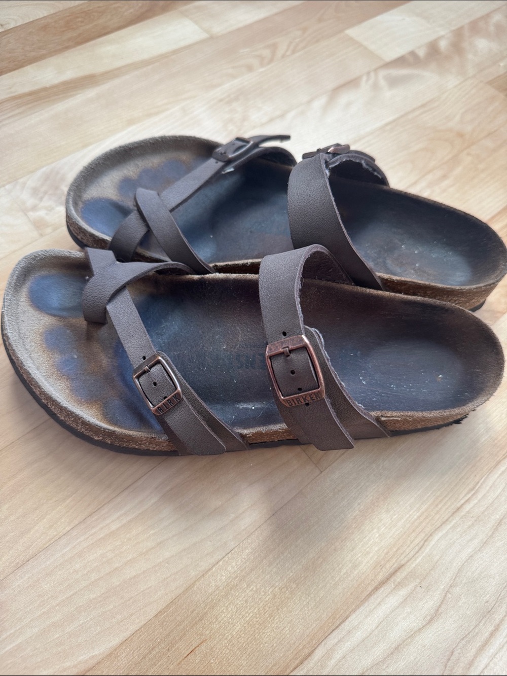 Birkenstock Women’s Mayari Footbed Sandals Brown Birks Size 39 8.5